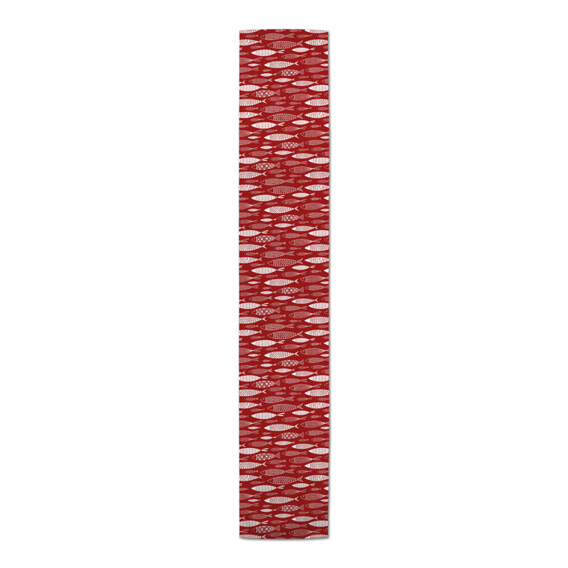 Chemin de table Anesa, 72 po x 16 po, Rouge