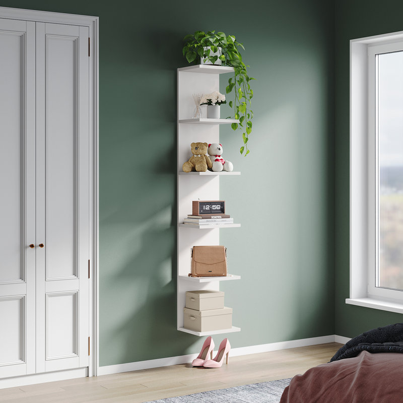 30*160cm, Wall-Mounted Modern Dressing Table Shelf, White