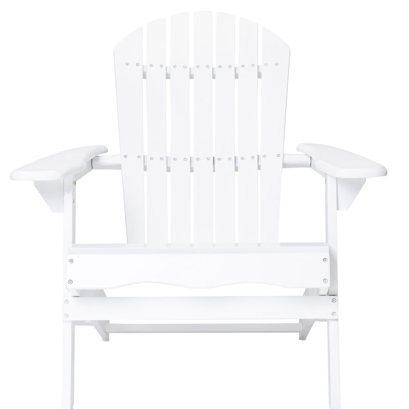Wood Outdoor Chair, Foldable, And Comfortable With A Rustic Touch, White