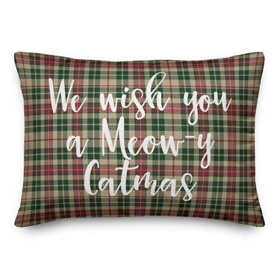  Coussin We We You You Meowy Catmas in Tartan