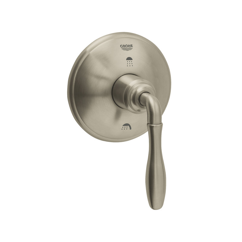 Bordure de dérivation à trois ports avec poignée levier Seabury®, Nickel brossé Infinity