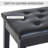 Black Faux Leather Padded Piano Bench With Wooden Frame - Ideal For Duets Duet Seat