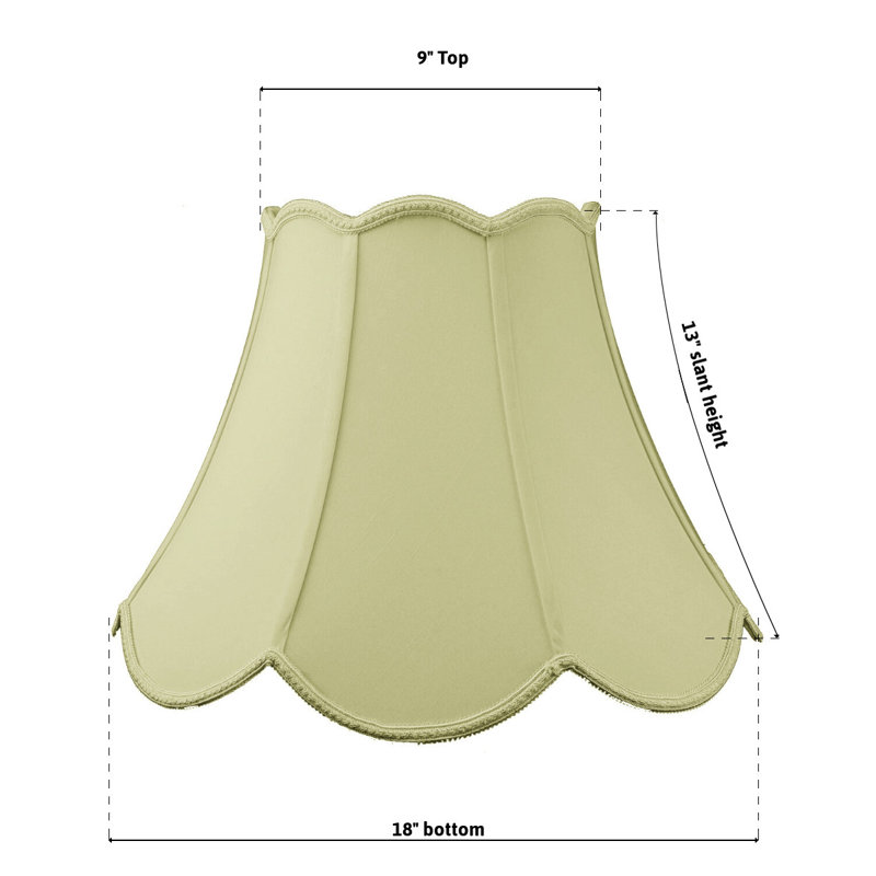 18'' W Linen Bell Lamp Shade, Eggshell