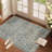 Area Rugs For Living Room, Washable Neutral Hand-Painted Floral Bedroom Rug, Vintage Distressed Non Slip Low Pile Large Carpet, Soft Retro Dining Room Office Rug-1390791120