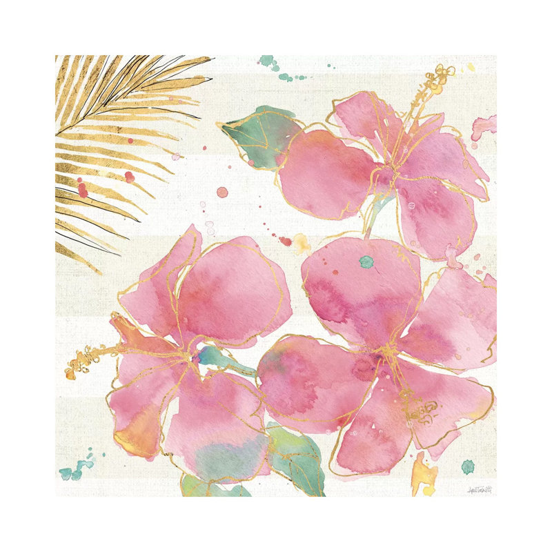 Flamingo Fever VII by Anne Tavoletti - Wrapped Canvas Painting, 45.72 cm H x 45.72 cm W x 3.175 cm D