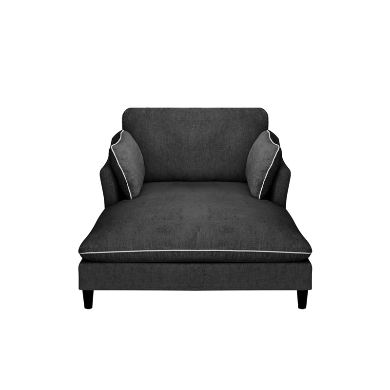 Canapé-lit 51,2 po Modern, Noir
