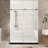 Delmar 56–60"Wx76"H Frameless Sliding Shower Door with 1/4" Tempered Glass & Explosion-Proof Film-123252993