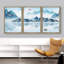 «Abstract Landscape Mountain Reflection», peinture sur toile flottante 3 pièces-70991587-70991588
