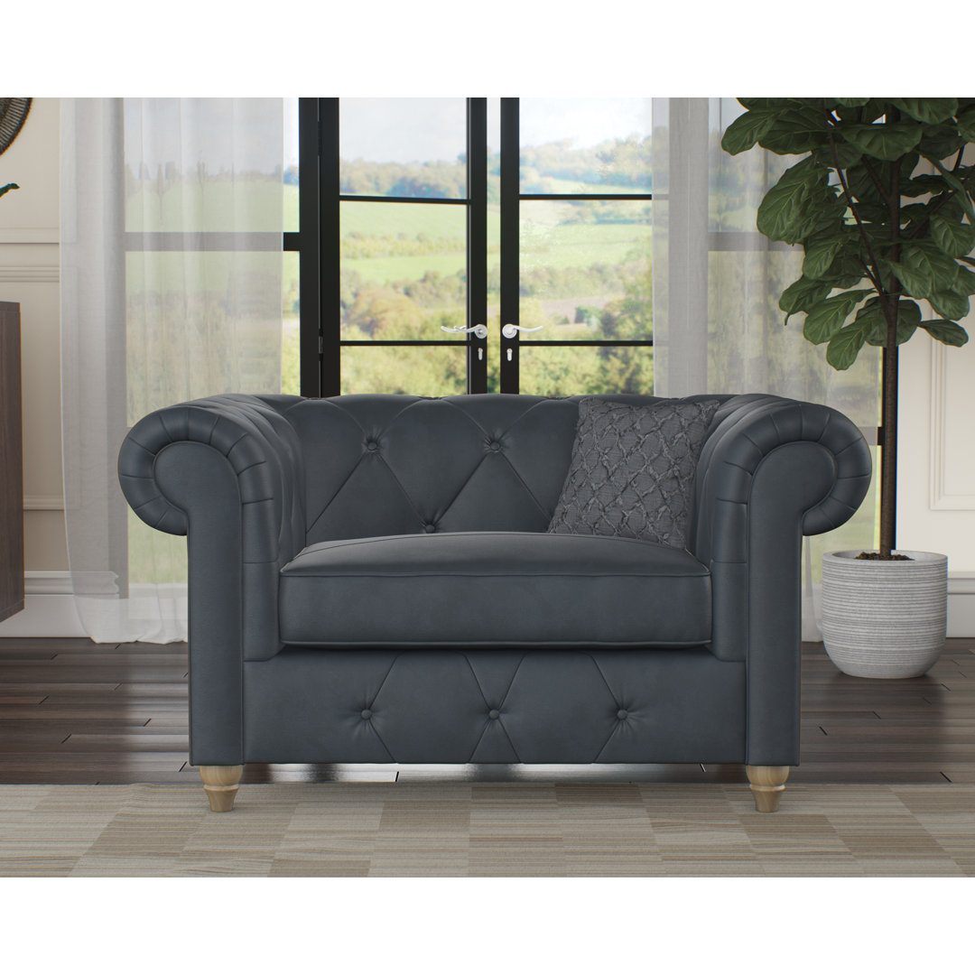 MELROSE SNUGGLE CHAIR STONE GREY WASHED OAK FEET