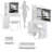 37" Middle Size Left Bedside Cabinet Vanity Table + Cushioned Stool Dresser Set, 2 AC+2 USB Socket, Hair Dryer Stand, Large Touch Control LED Sliding Mirror, 3-Color Switch, EPA, GCC, UL Certificate-1271757671