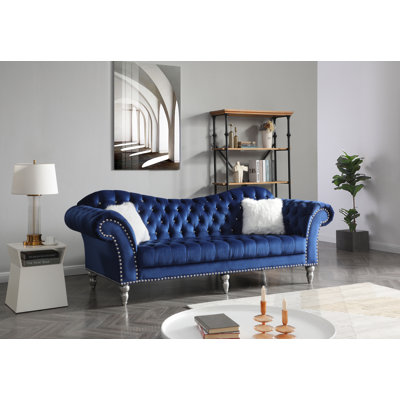 Wilshire 98in Sofa, Blue
