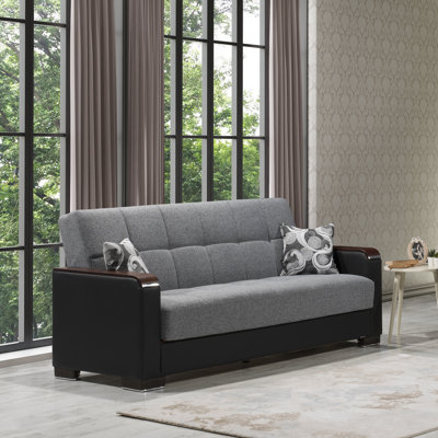 Annalease 88 in. Fabric 3-Seater Twin 3-in-1 Sleeper Sofa Bed with Storage by Hokku Designs