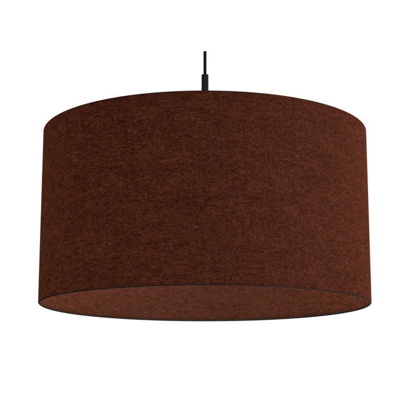 1 - Light Drum Pendant, White, 30cm H x 57cm W x 57cm D