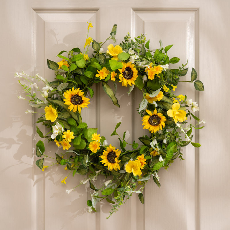 55cm Yellow Sunflower Wreath