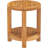 Round Teak Outdoor Side Table , 16'' in. W 16'' in. D