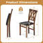 Chaises de cuisine pliantes avec structure rembourrée en bois d'hévéa et cuir PVC-1060256117-1060256119-1060256118