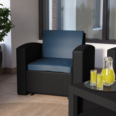 Chaise de patio avec coussins Mesvin