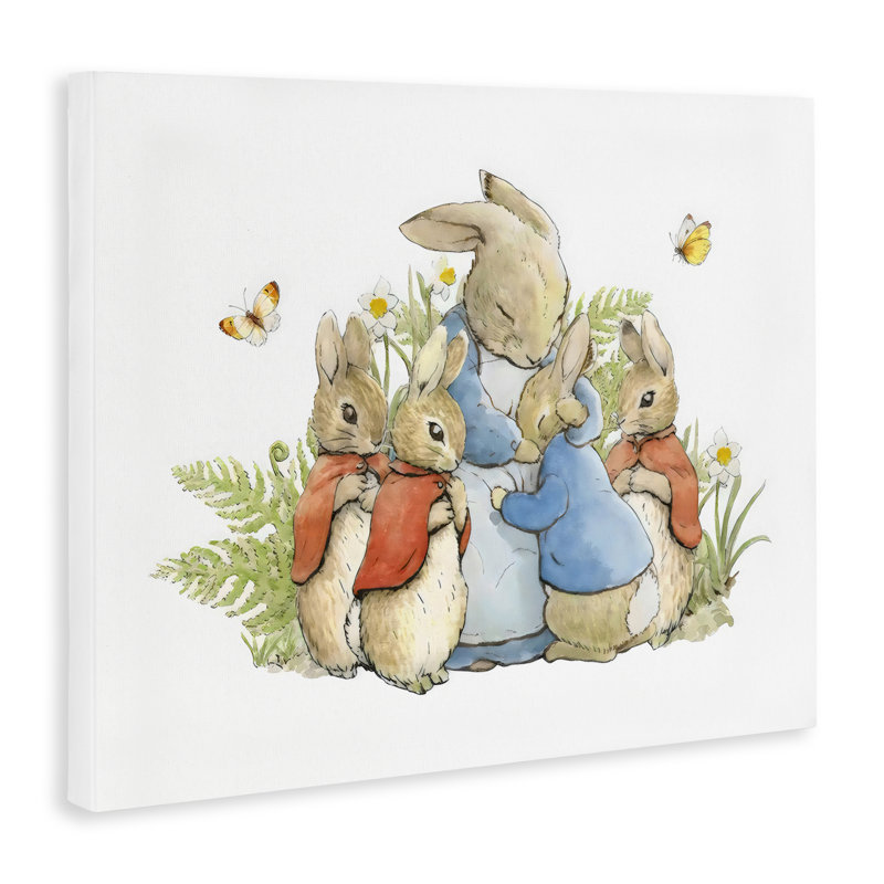 «Hugging Mother Rabbit Canvas», conception par Arlington Prints, H 24 po x l 30 po
