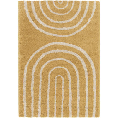 Amitai Geometric Shag Area Rug