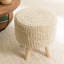 Solid + Manufactured Wood Accent Stool