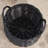Round Resin Woven Wicker Basket with Handles