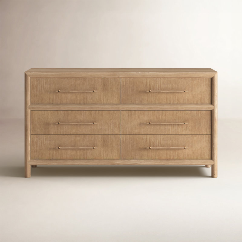 Colleen 6 Drawer Dresser, Natural
