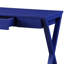 Bureau d'étude Twilight Blue avec surface de travail spacieuse et base rectangulaire