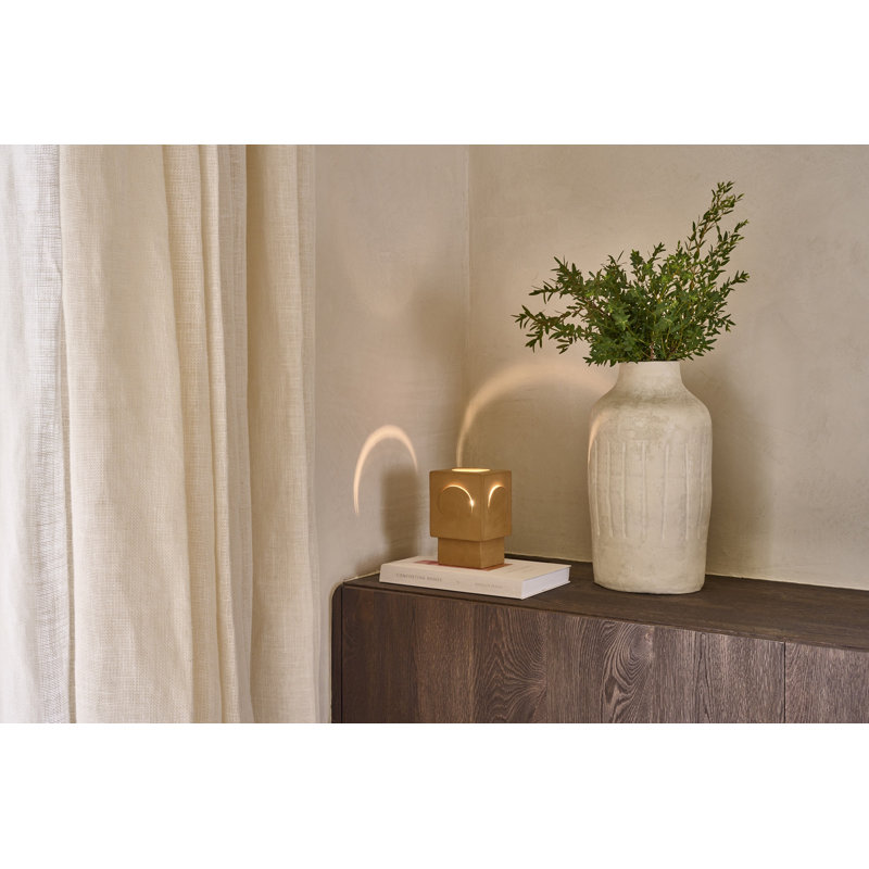 Alexes Eclipse Table Lamp Stoneware Ocher, Ocher