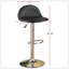 Ensemble de 2 tabourets noirs en similicuir réglables