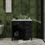 Meuble-lavabo 36 po avec lavabo, armoire de salle de bain avec tiroirs, structure solide et panneau de fibres à densité moyenne-115638818