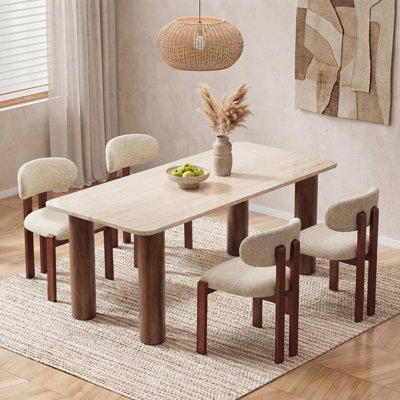 40.5cm H Fabric Upholstered Upholstered Back Side Chair in Beige