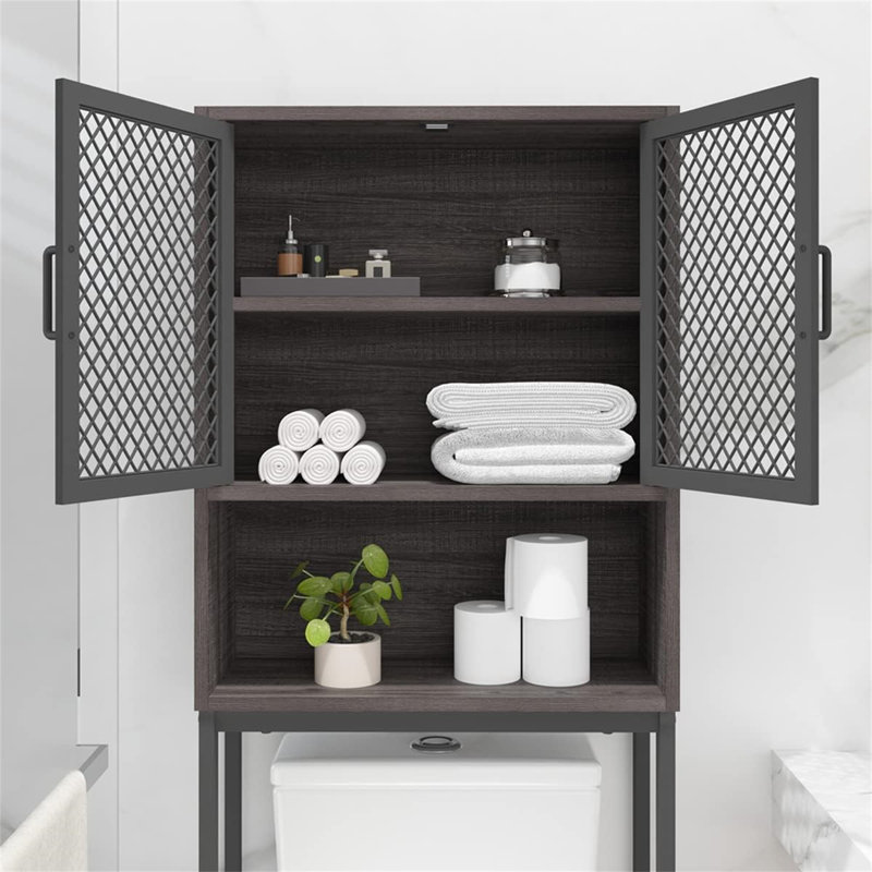 Over The Toilet Storage, Dark Grey Oak