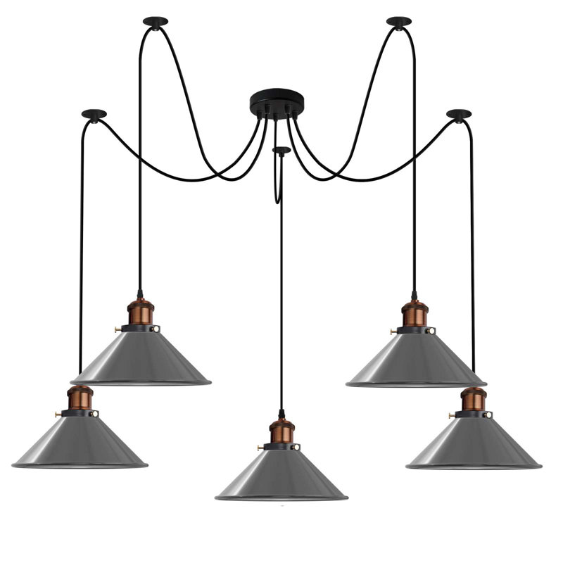 Alphy 5 - Light Kitchen Island Pendant, Silver