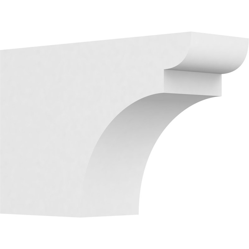 4"W x 8"H x 12"L Standard Yorktown Architectural Grade PVC Rafter Tail, 8"H x 4"W x 12"D