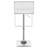 Alameda Chrome And White Adjustable Bar Stool