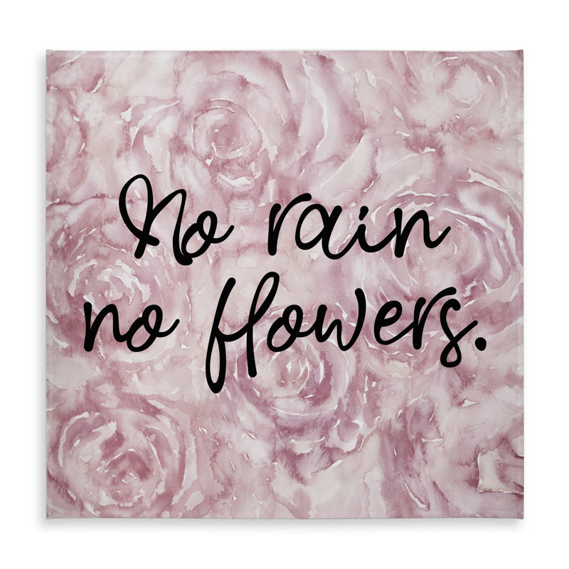 No Rain No Flowers Tablecloth - Romantic Floral Home Decor