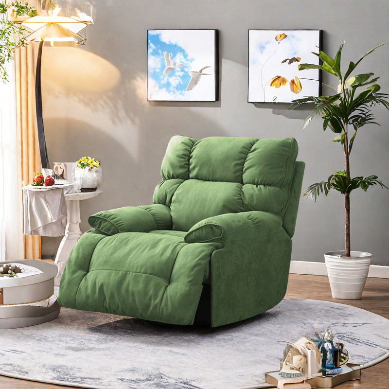 Talaja Swivel Recliner, Green