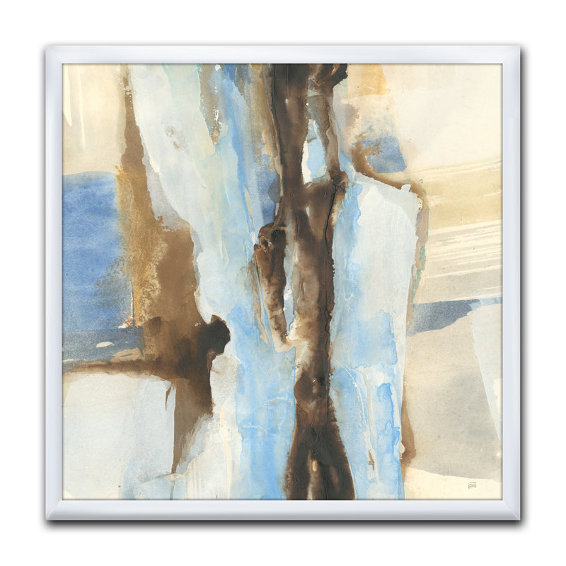 Cadre photo « river run i », reproduction sur toile, H 30 po x l 30 po x P 1 po, Cadre blanc