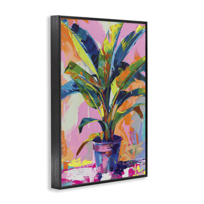 Vivid Saturated House Plant Framed Giclee, design by LSR Design Studio