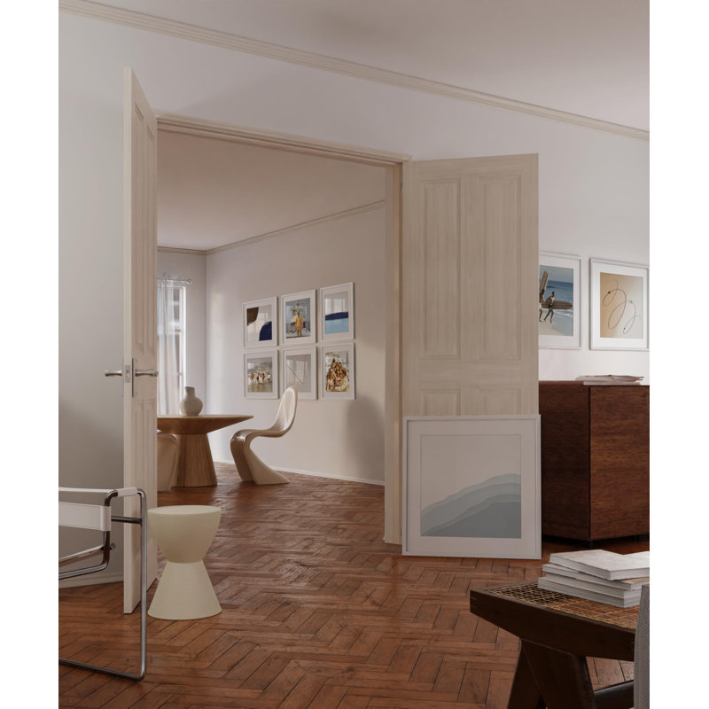 Cadre photo en bois, Blanc, Bois massif, L 20 po x H 20 po