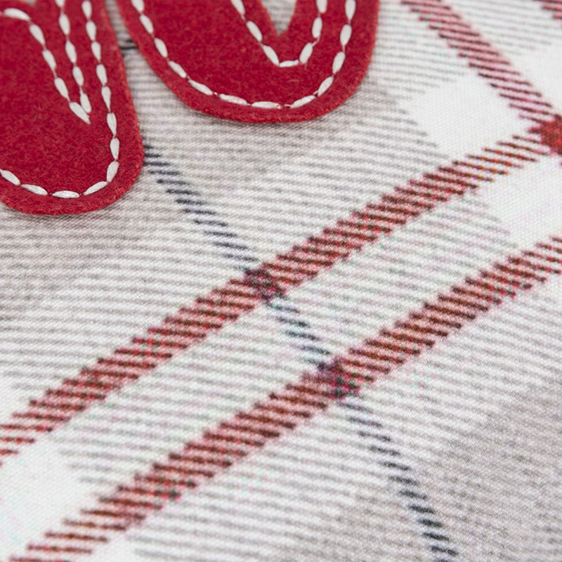 Coussin lombaire rouge et gris, Polyester