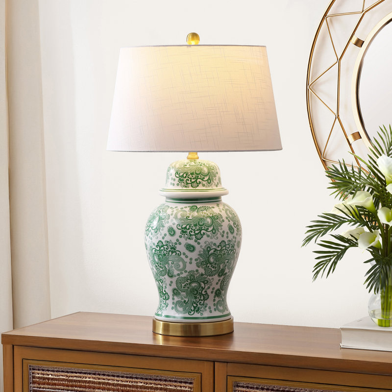 Deziree 29.5" Blue/White Table Lamp, Green/White