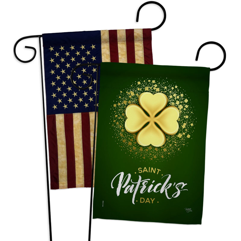Double Sided 18.5'' H x 13'' W Polyester St. Patrick's Day Garden Flag