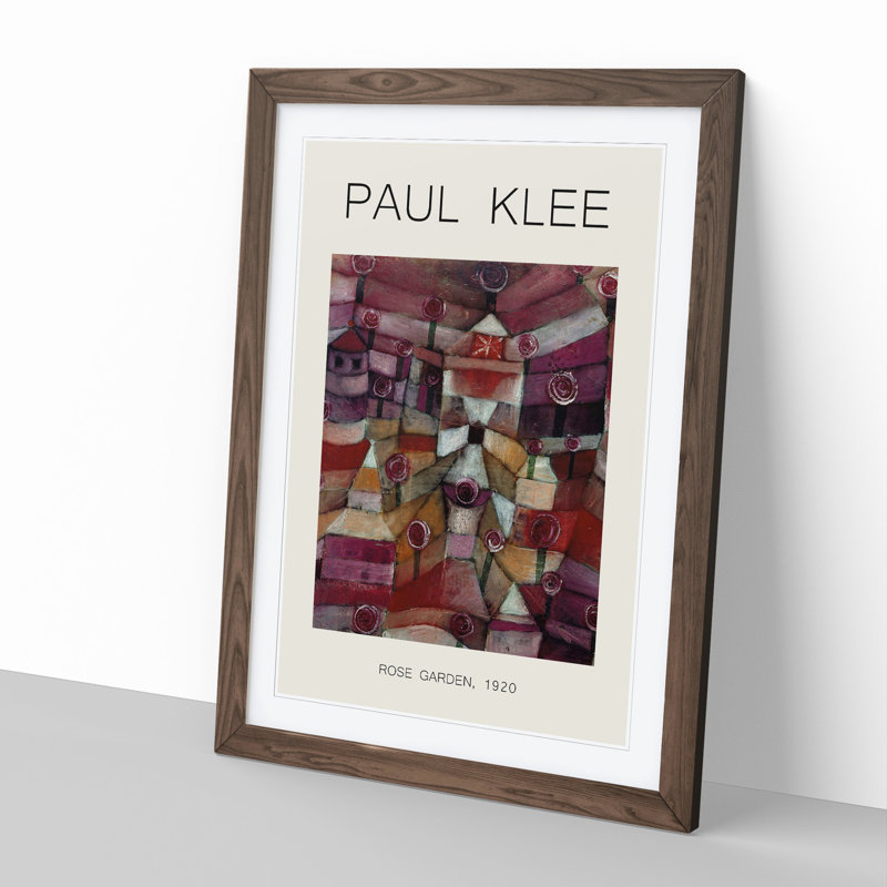 Rose Garden by Paul Klee - Picture Frame Graphic Art, 36cm H x 27cm W x 2cm D