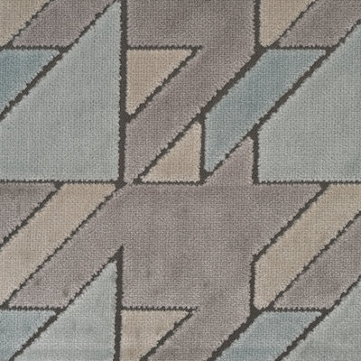 Briefcase Geometric Cut Velvet Upholstery Fabric