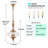 3 Lights Vintage Kitchen Island Pendant Light W 11.8 In. H 23.6 In.UL Listed