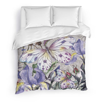 ButterFlower Polyester Twill Duvet Cover