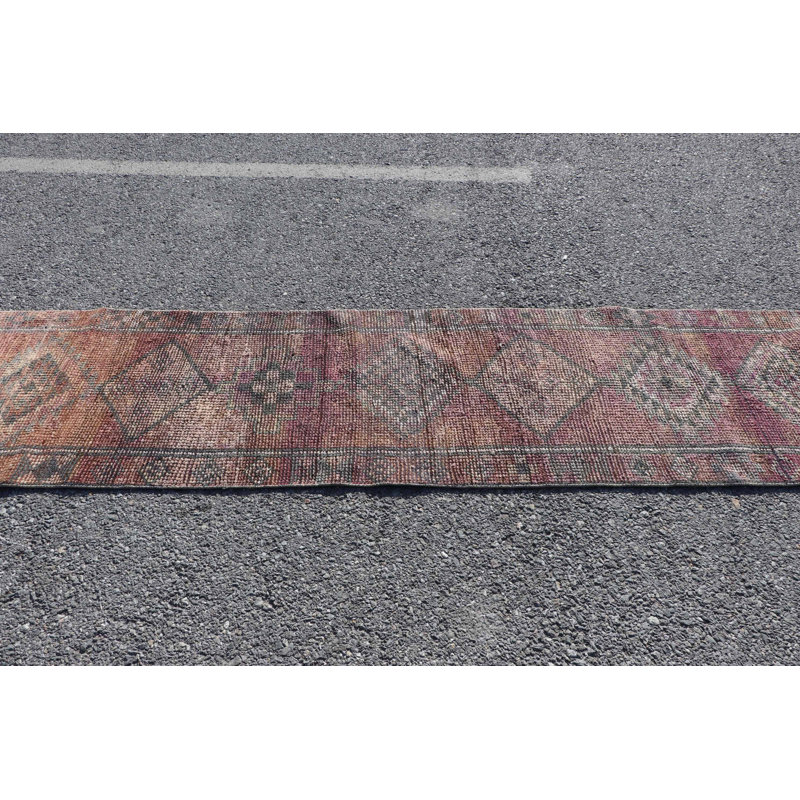 Tapis de style turc antique à motif unique pour les couloirs et les espaces étroits
