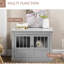 Cage de bout de table de bout, et spacieuse pour chiots, petit chiot gris au design stable et fonctionnel,