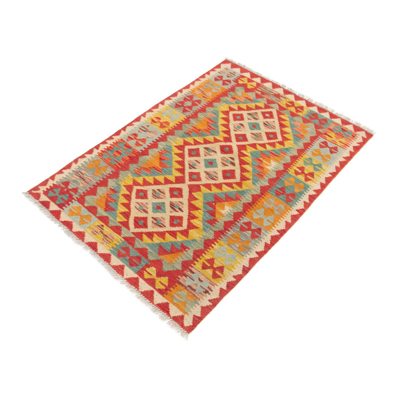 Geometric Wool Hand Woven 80cm X 115cm Area Rug